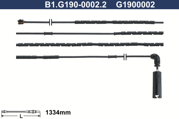 Warning Contact, brake pad wear (B1.G190-0002.2)