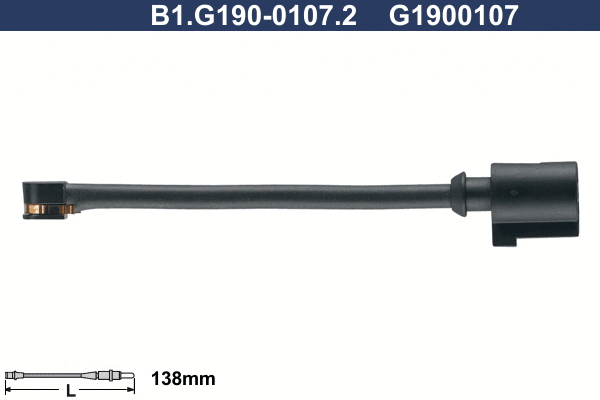 Warning Contact, brake pad wear (B1.G190-0107.2)