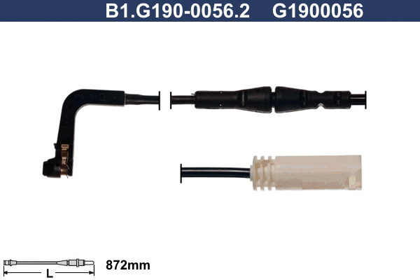 Warning Contact, brake pad wear (B1.G190-0056.2)