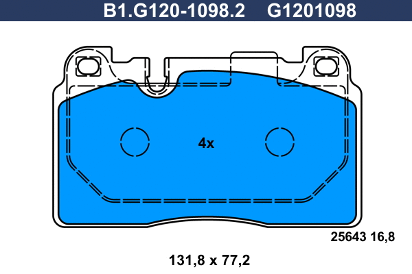 Brake Pad Set, disc brake (B1.G120-1098.2)