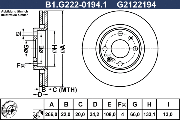 Brake Disc (B1.G222-0194.1)
