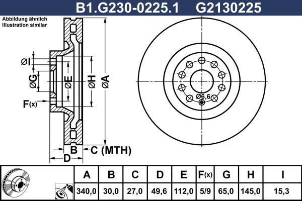 Brake Disc (B1.G230-0225.1)