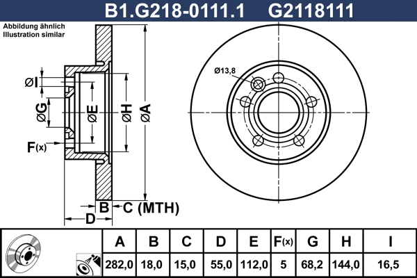 Brake Disc (B1.G218-0111.1)