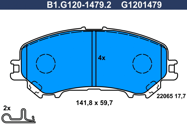 Brake Pad Set, disc brake (B1.G120-1479.2)