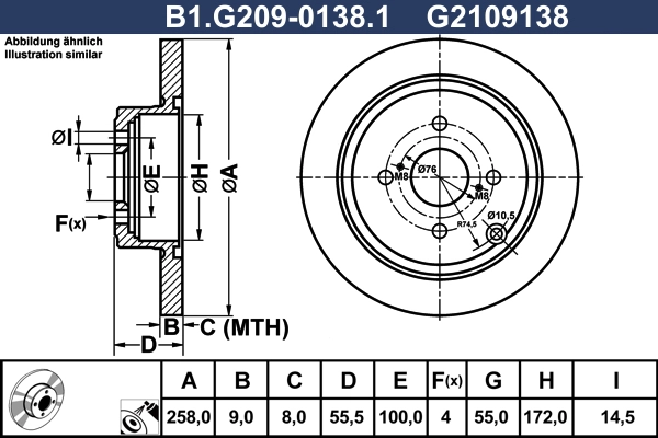Brake Disc (B1.G209-0138.1)