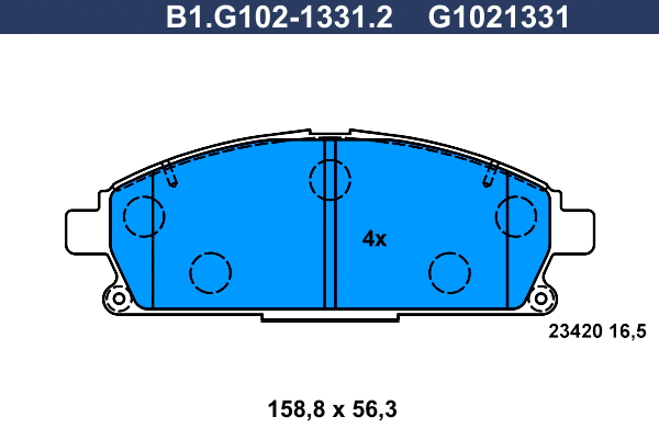 Brake Pad Set, disc brake (B1.G102-1331.2)
