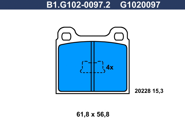 Brake Pad Set, disc brake (B1.G102-0097.2)