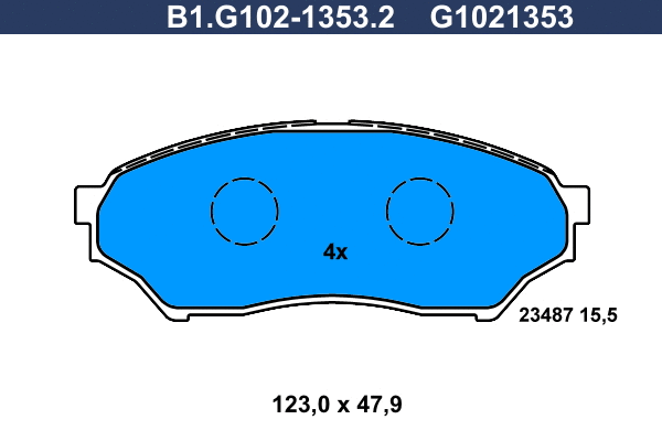 Brake Pad Set, disc brake (B1.G102-1353.2)
