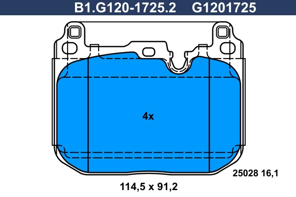 Brake Pad Set, disc brake (B1.G120-1725.2)