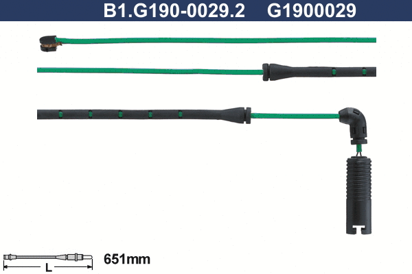 Warning Contact, brake pad wear (B1.G190-0029.2)