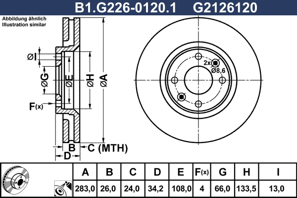 Brake Disc (B1.G226-0120.1)