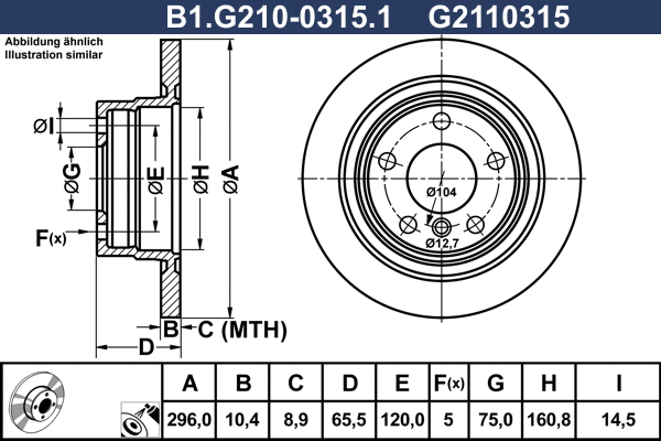 Brake Disc (B1.G210-0315.1)