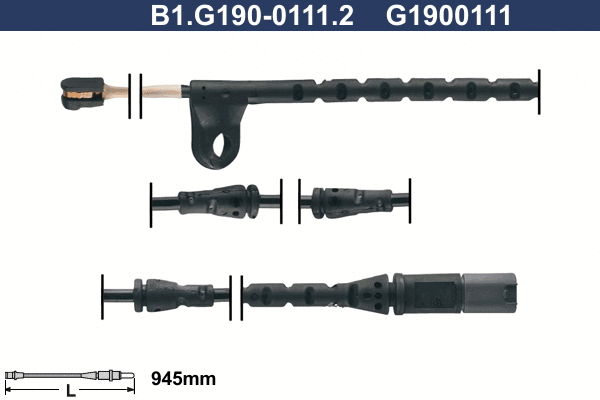 Warning Contact, brake pad wear (B1.G190-0111.2)