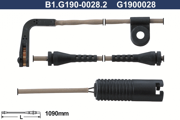 Warning Contact, brake pad wear (B1.G190-0028.2)