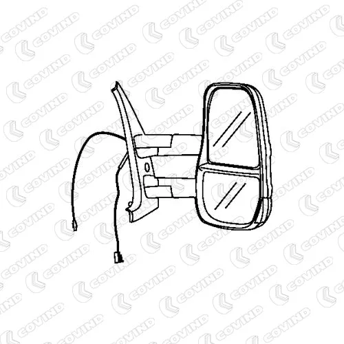 Exterior Mirror, driver cab (D06/502)