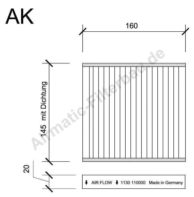 Filter, cabin air (IF1130)
