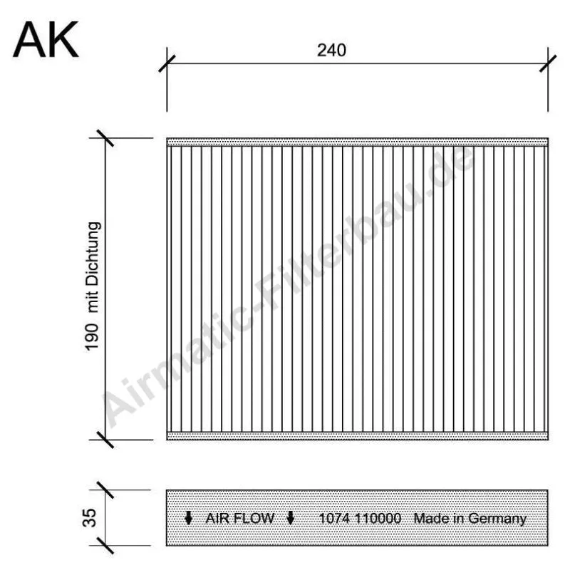 Filter, cabin air (IF1074B)