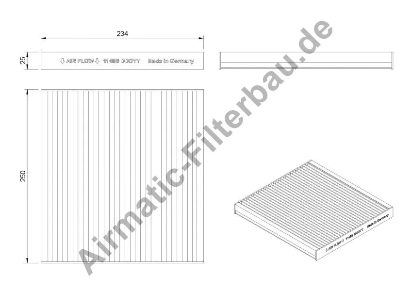 Filter, cabin air (IF1148B)