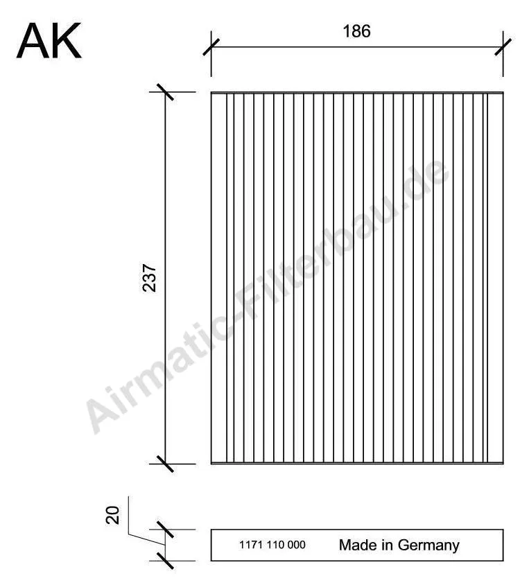 Filter, cabin air (IF1171)