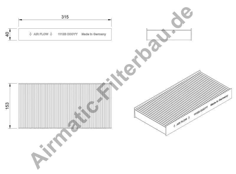 Filter, cabin air (IF1112B)