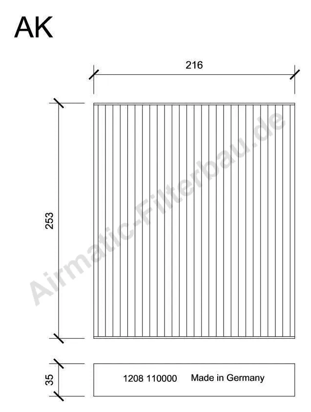 Filter, cabin air (IF1208)