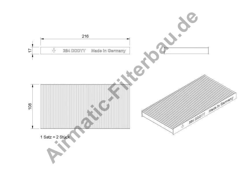 Filter, cabin air (IF0284RLS)