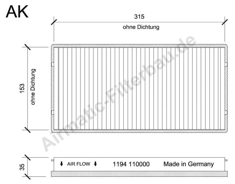 Filter, cabin air (IF1194)