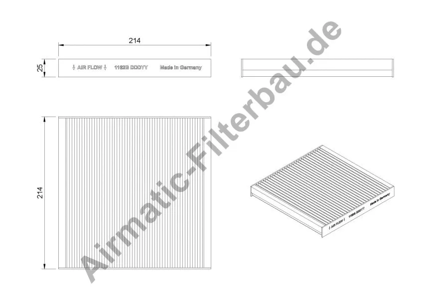 Filter, cabin air (IF1162B)
