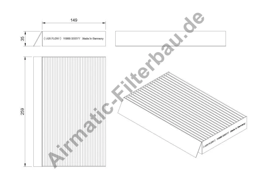 Filter, cabin air (IF1196B)