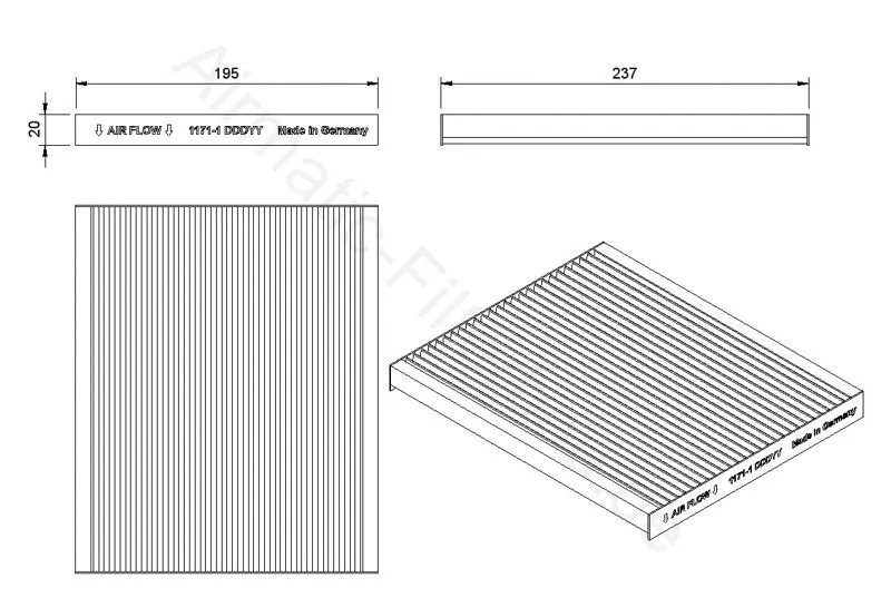 Filter, cabin air (IF1171-1)