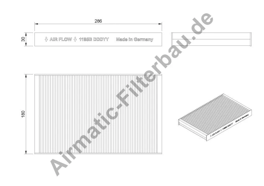 Filter, cabin air (IF1195B)