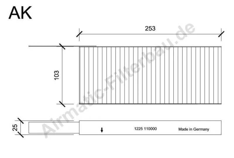 Filter, cabin air (IF1225S)