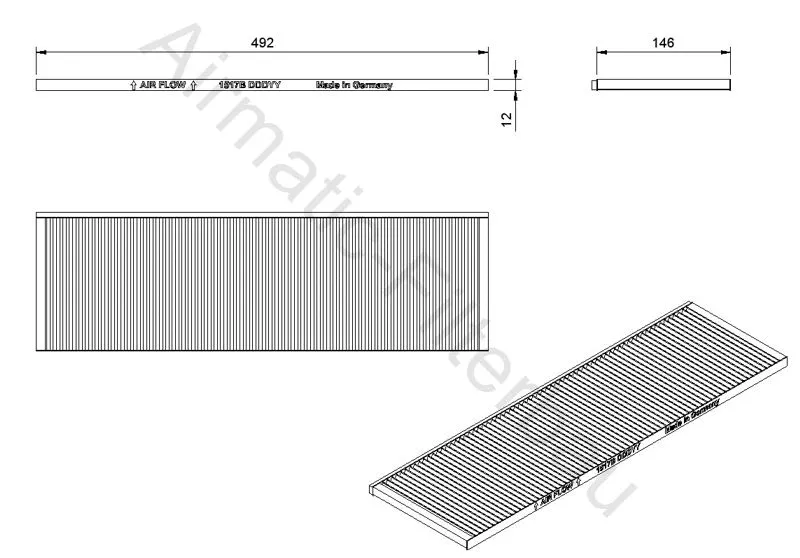 Filter, cabin air (IF1517B)