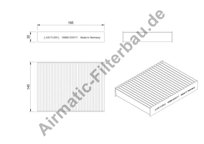 Filter, cabin air (IF1258B)