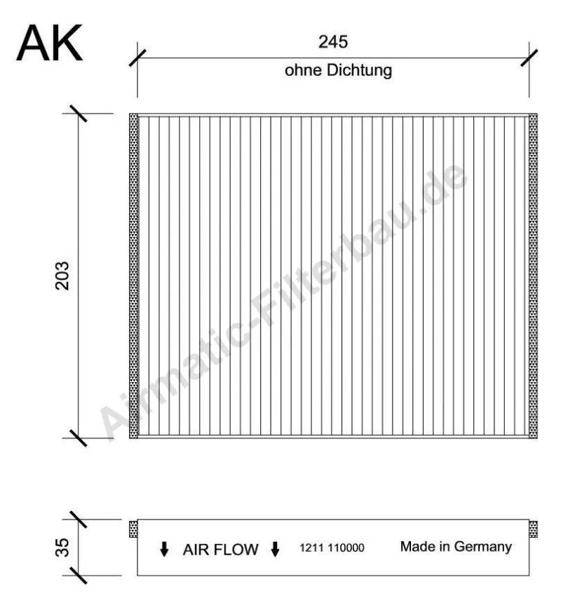 Filter, cabin air (IF1211P)