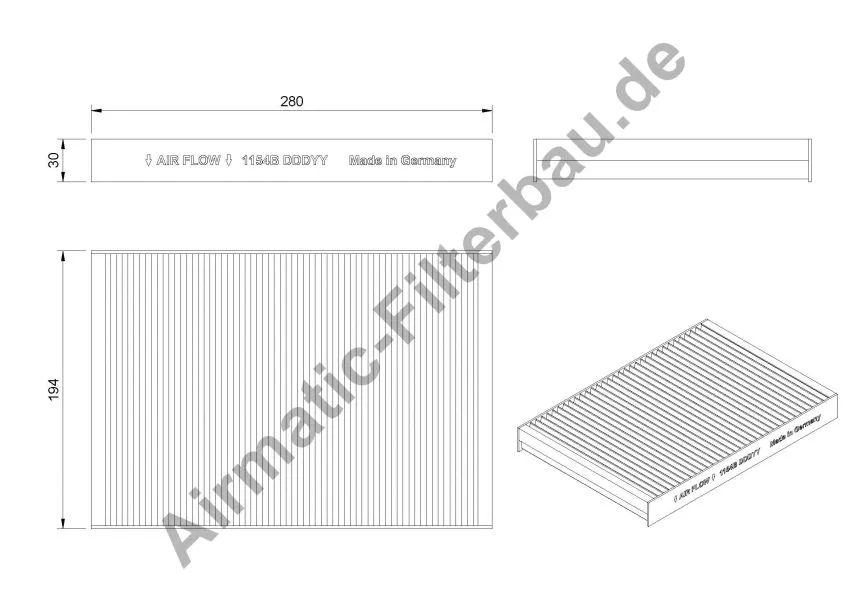 Filter, cabin air (IF1154B)
