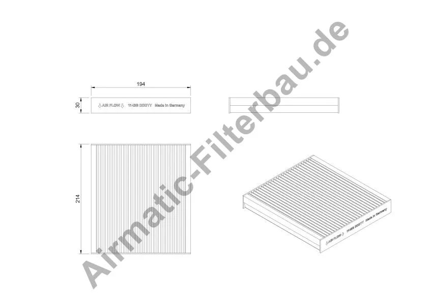 Filter, cabin air (IF1143B)