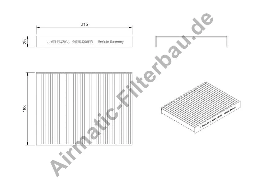 Filter, cabin air (IF1107B)