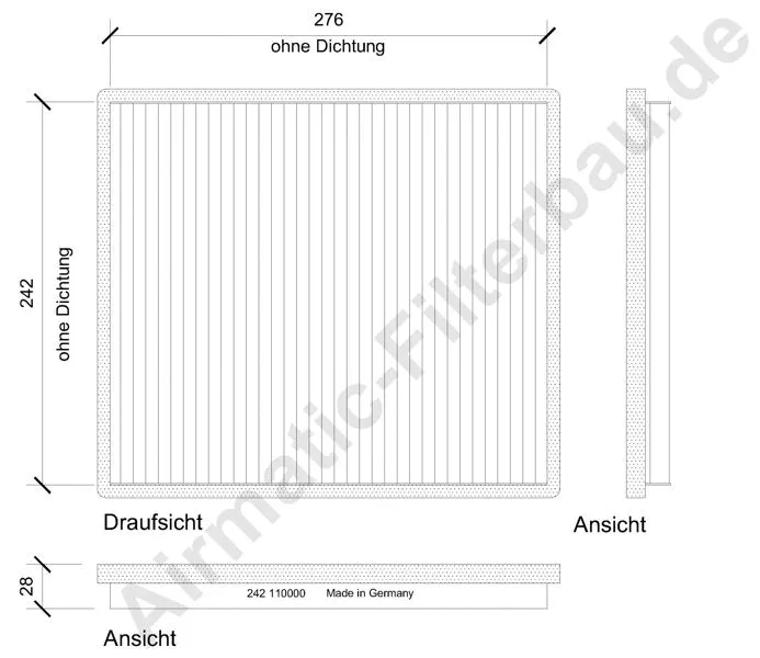 Filter, cabin air (IF0242)