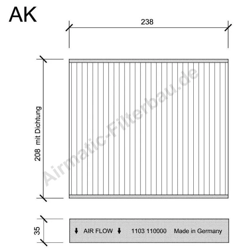 Filter, cabin air (IF1103P)