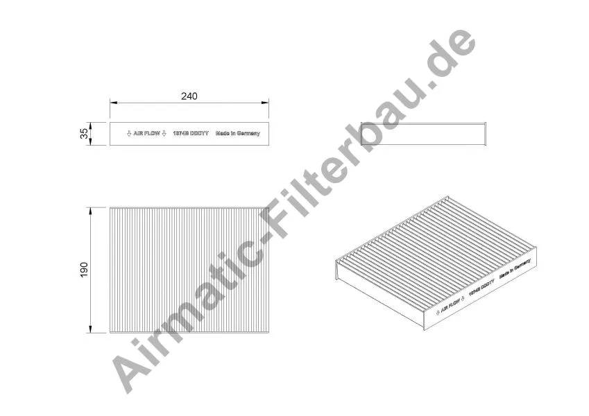 Filter, cabin air (IF1074P)