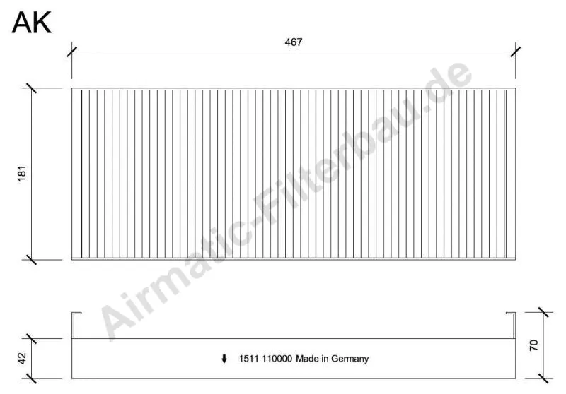 Filter, cabin air (IF1511)