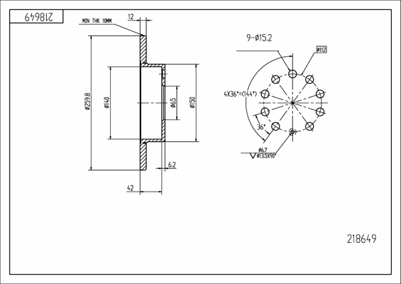 Brake Disc (218 649)