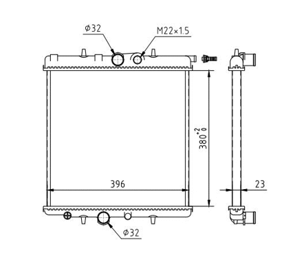 Radiator, engine cooling (605 912)