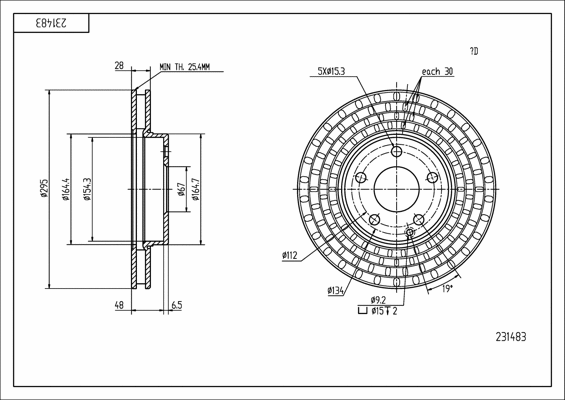 Brake Disc (231 483)