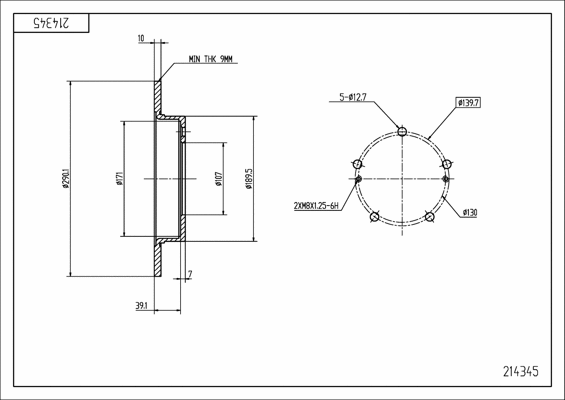 Brake Disc (214 345)