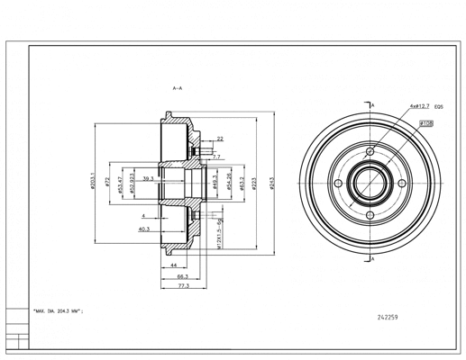 Brake Drum (242 259)