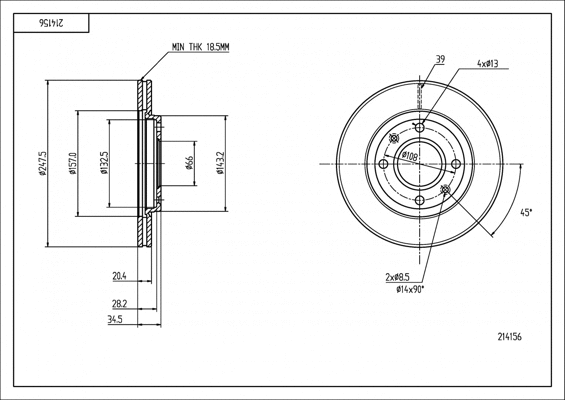 Brake Disc (214 156)