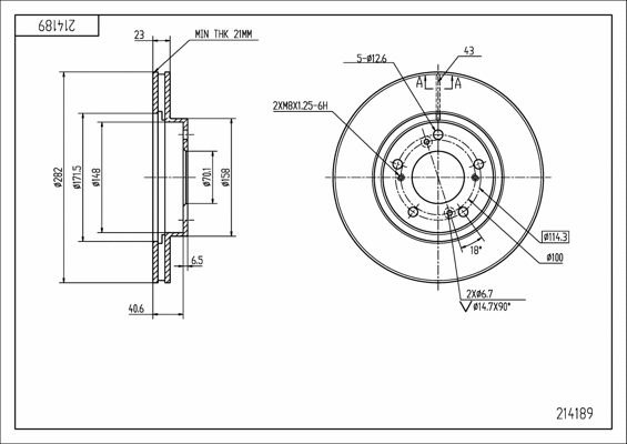 Brake Disc (214 189)