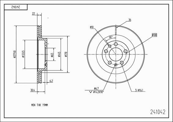 Brake Disc (241 042)